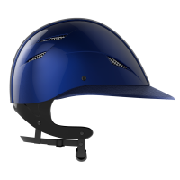 Capacete GPA 4S Speed Air TLS viseira em couro sintético Marinho brilhante Azul