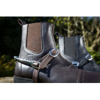 Tiras de esporas em couro HFI Castanho