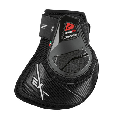 Protetor de boleto Carbon Zandona Pro para cavalos jovens competição Ex Preto Protetor de boleto Carbon Zandona Pro para cavalos jovens competição Ex Preto