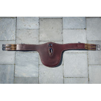 Cinta peitoral Chetak couro HFI Master com mosquetão Preto