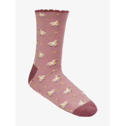 Meias Mini LeMieux Fluffy Character em conjunto de 2 Limão Amarelo