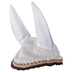 Touca anti-moscas Imperial Riding Italy de Luxe Branco / castanho