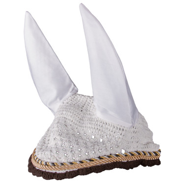 Touca anti-moscas Imperial Riding Italy de Luxe Branco / castanho