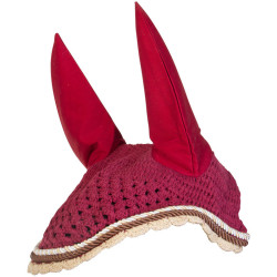 Touca anti-moscas Imperial Riding Italy de Luxe Vermelho escuro / bege