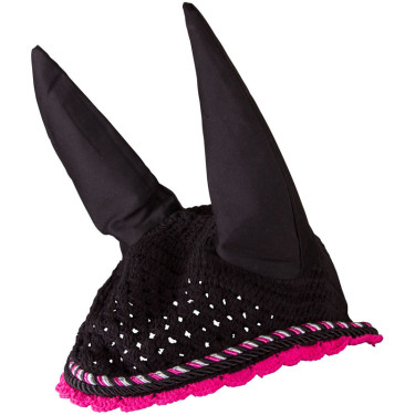 Touca anti-moscas Imperial Riding Italy de Luxe Rosa preto / néon