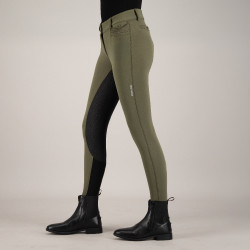 Calça de equitação Euro-Star Arielle Inverno FullGrip Caqui Kaki