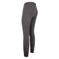 Calça de equitação Easy Rider Evita FullGrip Pérola fumê Cinzento