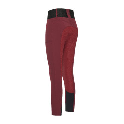 Legging de equitação Euro-Star Athletic leanline FullGrip Romã Vermelho