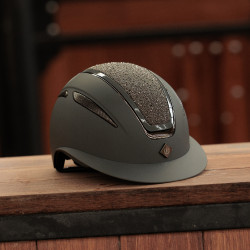 Capacete Imperial Riding Olania Deluxe viseira grande Cinzento