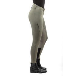 Calça de equitação Euro-star Equitation Queen Diamond FullGrip verão Cinza castor Cinzento