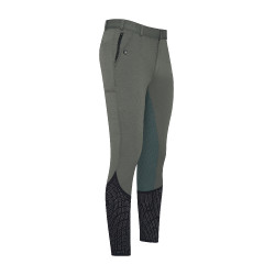 Calça de equitação Euro-Star Marco FullGrip Castanho-escuro Cinzento
