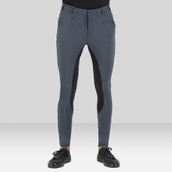 Calça de equitação Euro-star Gabriel Grip Connect Full Cinza magnet Cinzento