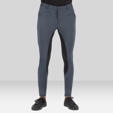 Calça de equitação Euro-star Gabriel Grip Connect Full Cinza magnet Cinzento