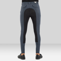Calça de equitação Euro-star Gabriel Grip Connect Full Cinza magnet Cinzento