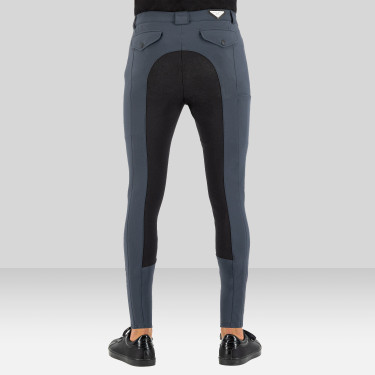 Calça de equitação Euro-star Gabriel Grip Connect Full Cinza magnet Cinzento