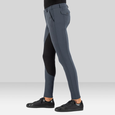 Calça de equitação Euro-star Gabriel Grip Connect Full Cinza magnet Cinzento