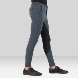 Calça de equitação Euro-star Gabriel Grip Connect Full Cinza magnet Cinzento