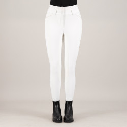 Calça de equitação Euro-Star Aurelia Competition Grip Connect Full Branco / ouro rosa Calça de equitação Euro-Star Aurelia Competition Grip Connect Full Branco / ouro rosa