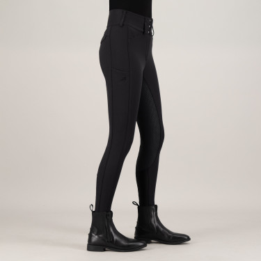 Calça de equitação Euro-star Aurelia Diamond FullGrip Preto
