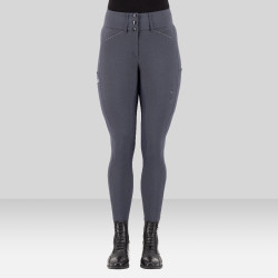 Calça de equitação Euro-Star Aurelia Grip Connect Full Ímã Cinzento