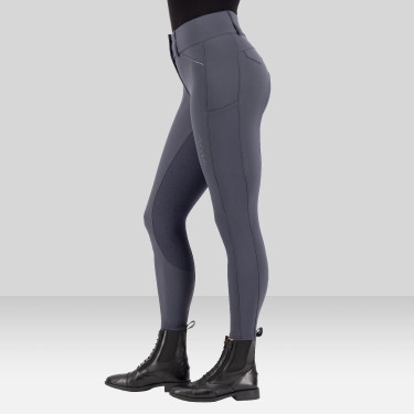 Calça de equitação Euro-Star Aurelia Grip Connect Full Ímã Cinzento