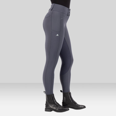 Calça de equitação Euro-Star Aurelia Grip Connect Full Ímã Cinzento