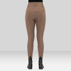 Calça de equitação Euro-Star Aurelia Grip Connect Full Caramelo Castanho