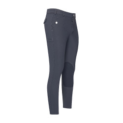 Calça de equitação Euro-star Gabriel Grip Connect Knee Cinza magnet Cinzento