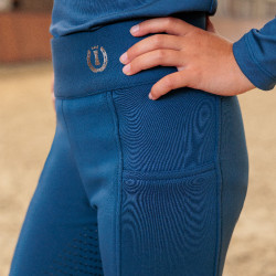 Legging de equitação Imperial Riding Tessy FullGrip KIDS Safira Azul
