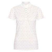 Polo em tecido Imperial Riding Roxy AOP Branco / rosa