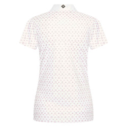 Polo em tecido Imperial Riding Roxy AOP Branco / rosa