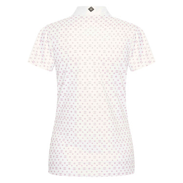 Polo em tecido Imperial Riding Roxy AOP Branco / rosa