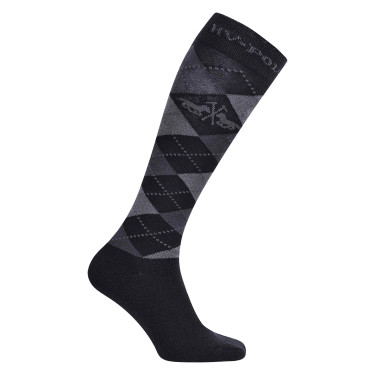 Meias Argyle HV Polo Preto / cinza claro