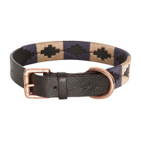 Coleira para cão HV Polo Chaya Castanho / azul-marinho