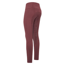 Legging de equitação Euro-Star Breez Fashion FullGrip feminino Bochechas vermelho-escuro Rosa