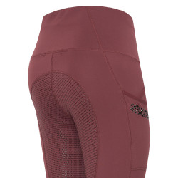Legging de equitação Euro-Star Breez Fashion FullGrip feminino Bochechas vermelho-escuro Rosa