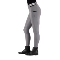 Legging de equitação HV Polo Estrella FullGrip feminino Cinza zinco Cinzento