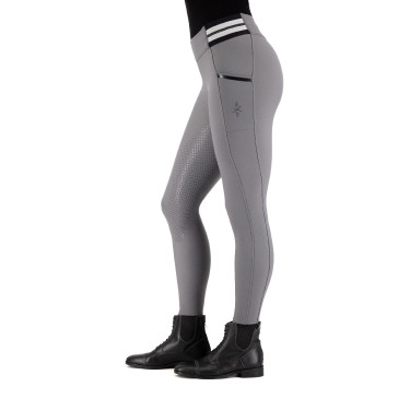 Legging de equitação HV Polo Estrella FullGrip feminino Cinza zinco Cinzento Legging de equitação HV Polo Estrella FullGrip feminino Cinza zinco Cinzento