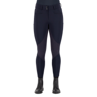 Calça de equitação Euro-Star Arista Connect Full Grip feminina Marinho