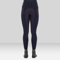 Calça de equitação Euro-Star Arista Connect Full Grip feminina Marinho Azul-marinho