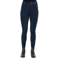 Calça de equitação Euro-Star Arista Denim FullGrip Marinho Azul-marinho