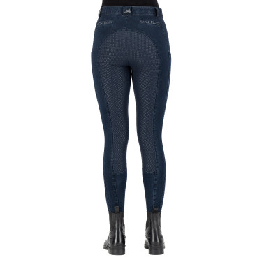 Calça de equitação Euro-Star Arista Denim FullGrip Marinho Azul-marinho