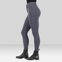 Calça de equitação Euro-Star Aurelia Connect Grip joelhos feminina Ímã Cinzento