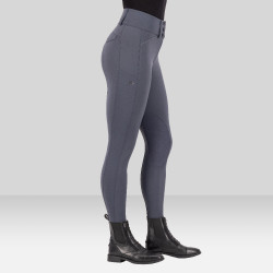 Calça de equitação Euro-Star Aurelia Connect Grip joelhos feminina Ímã Cinzento
