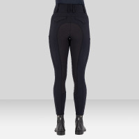 Calça de equitação Euro-Star Aurelia Therma Connect Full Grip feminina Noite Azul