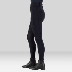 Calça de equitação Euro-Star Aurelia Therma Connect Full Grip feminina Noite Azul