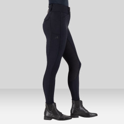 Calça de equitação Euro-Star Aurelia Therma Connect Full Grip feminina Noite Azul
