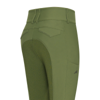 Calça de equitação Euro-Star Aurelia Therma Connect Full Grip feminina Oliva Verde