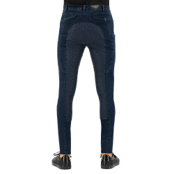 Calça de equitação Euro-Star Camillo Denim FullGrip Marinho Azul-marinho