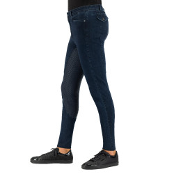 Calça de equitação Euro-Star Camillo Denim FullGrip Marinho Azul-marinho